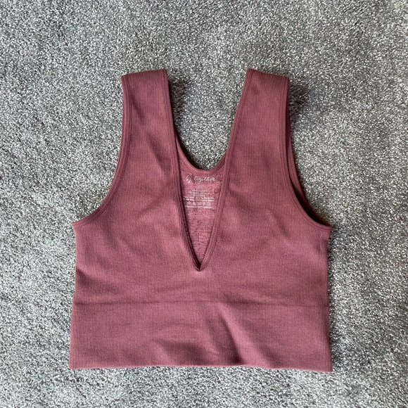 By Together Tops - Plunging Crop Tank